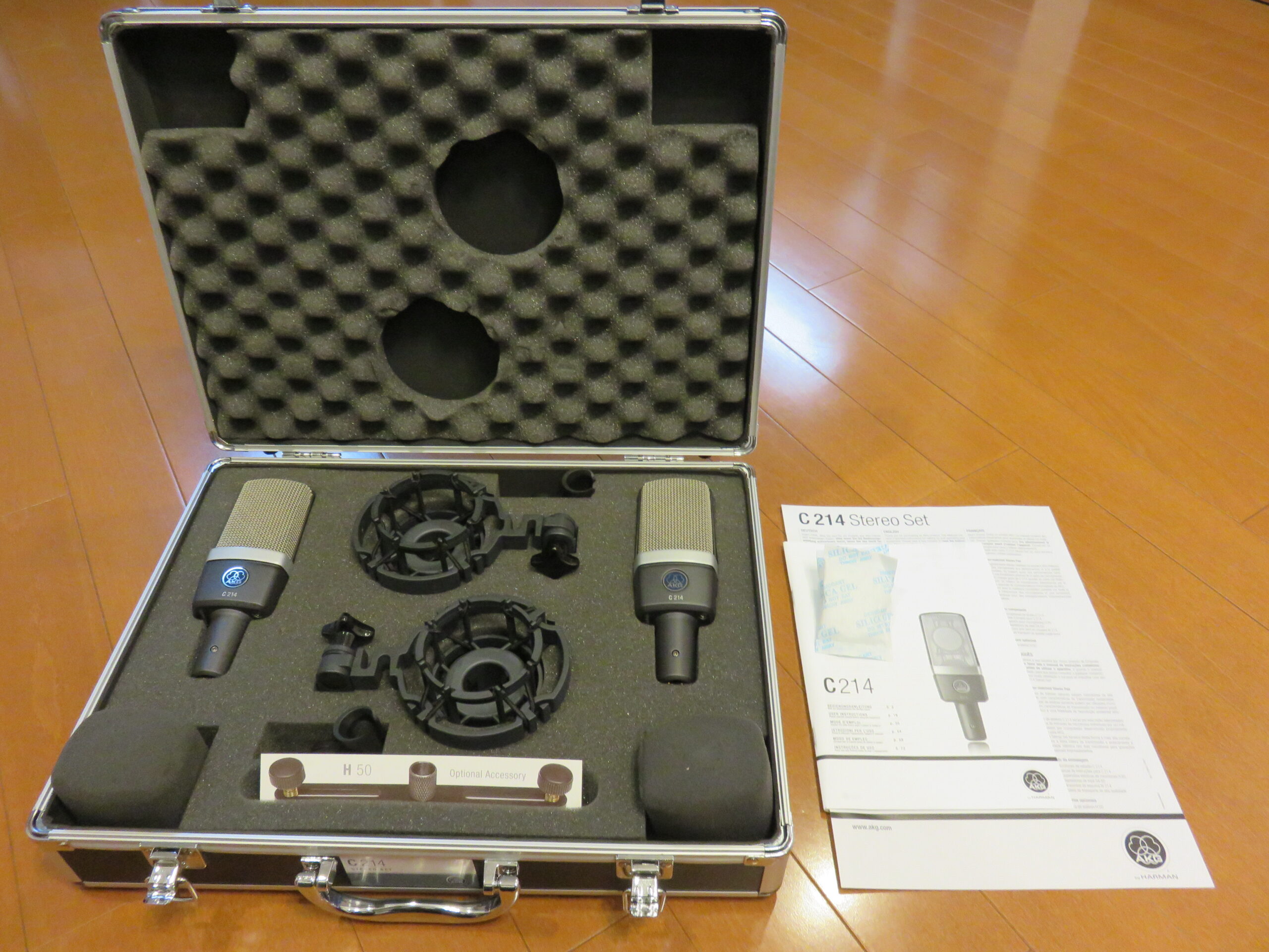 AKG C214 stereo set 開封！